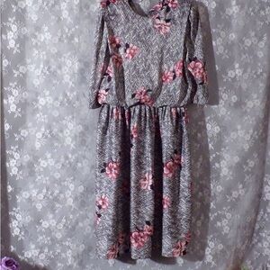Chic Long Sleeve Floral Dress